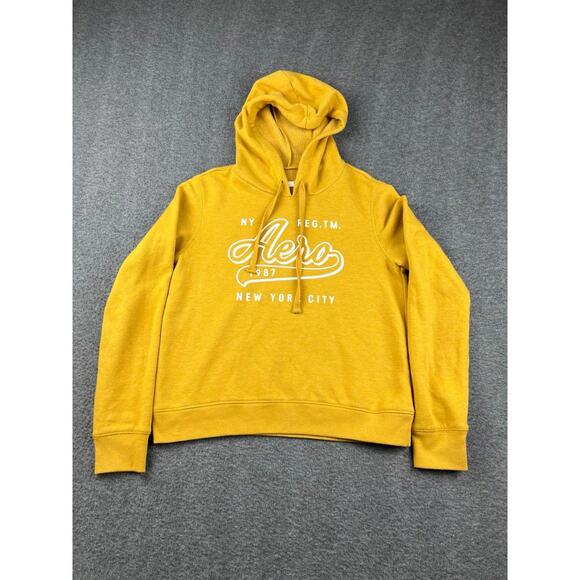 Aeropostale Yellow Mens Hoodie Size Medium - Picture 1 of 5